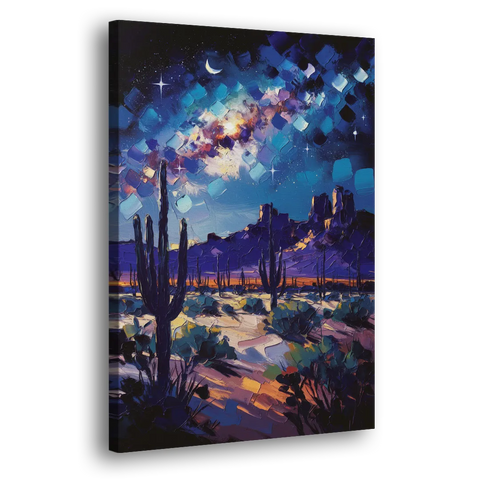 Chandler Desert Night Sky - Canvas Wall Art