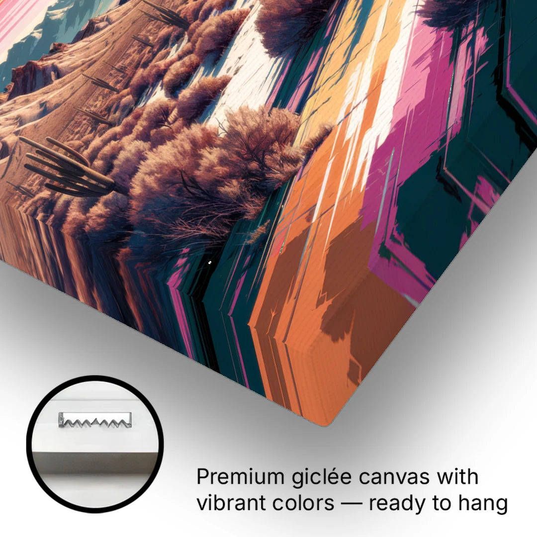 Chandler Desert Sunset - Canvas Wall Art - Gallery Wrap Corner