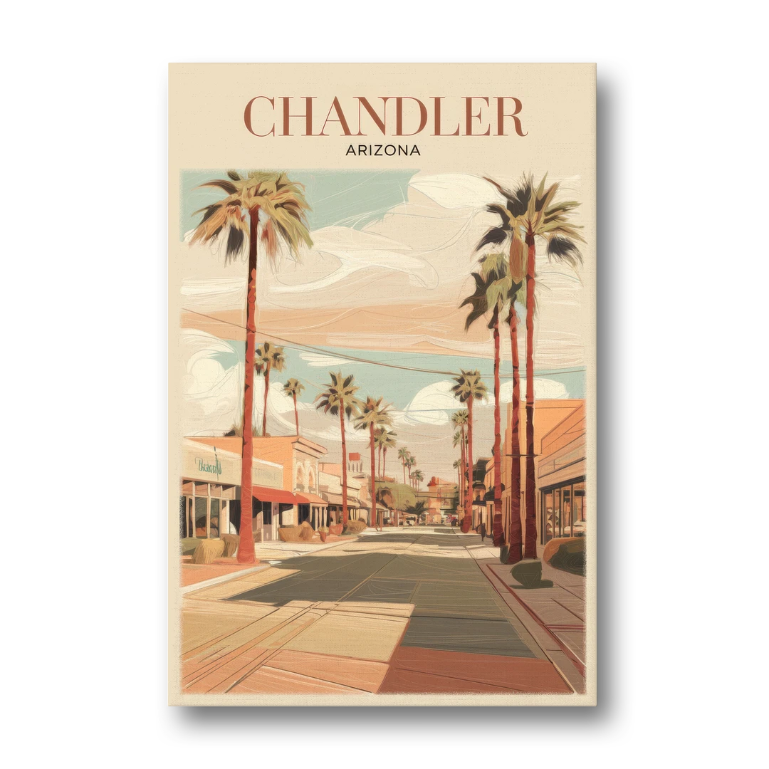 Chandler Downtown Streets - Canvas Wall Art - Front
