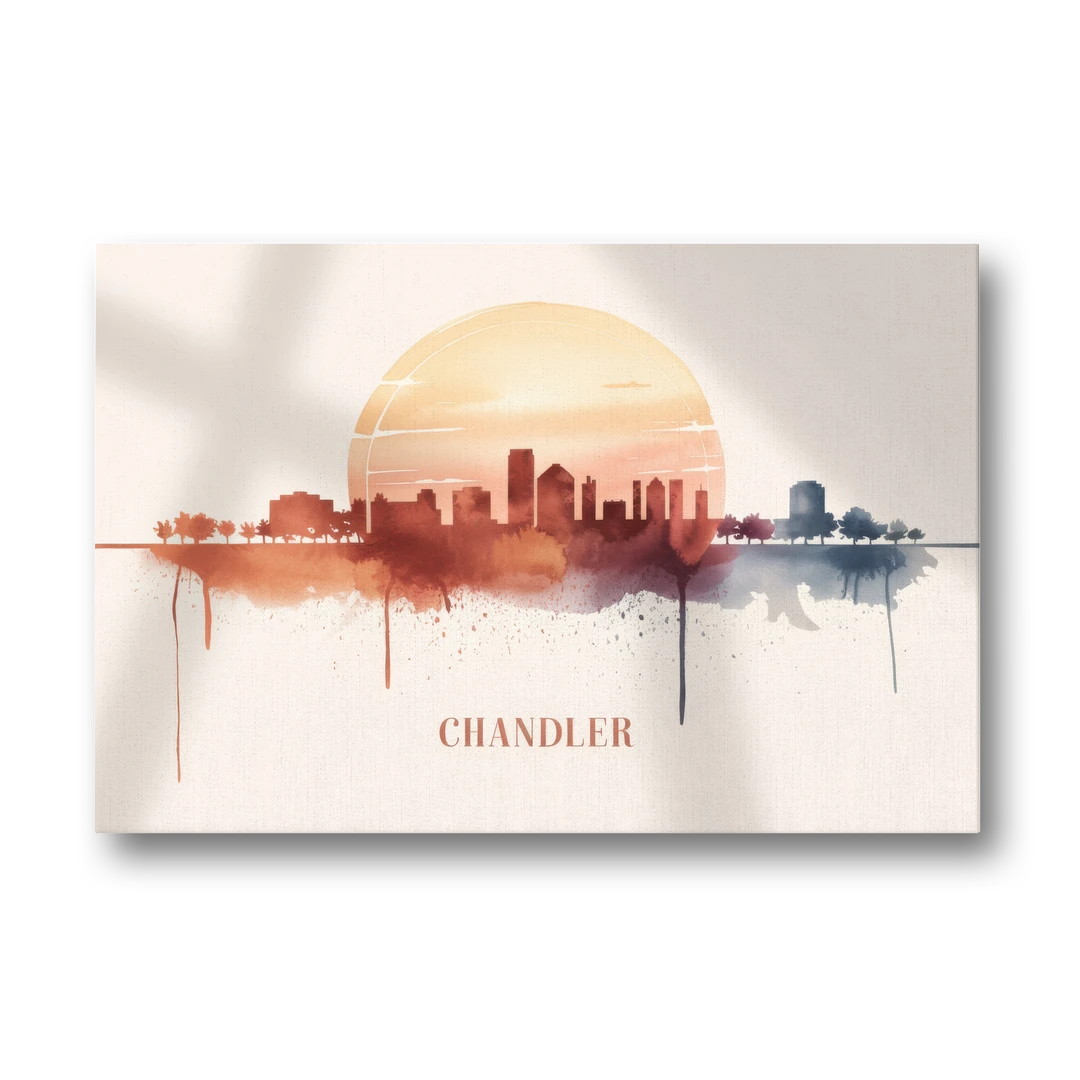 Chandler Skyline View - Canvas Wall Art - Front