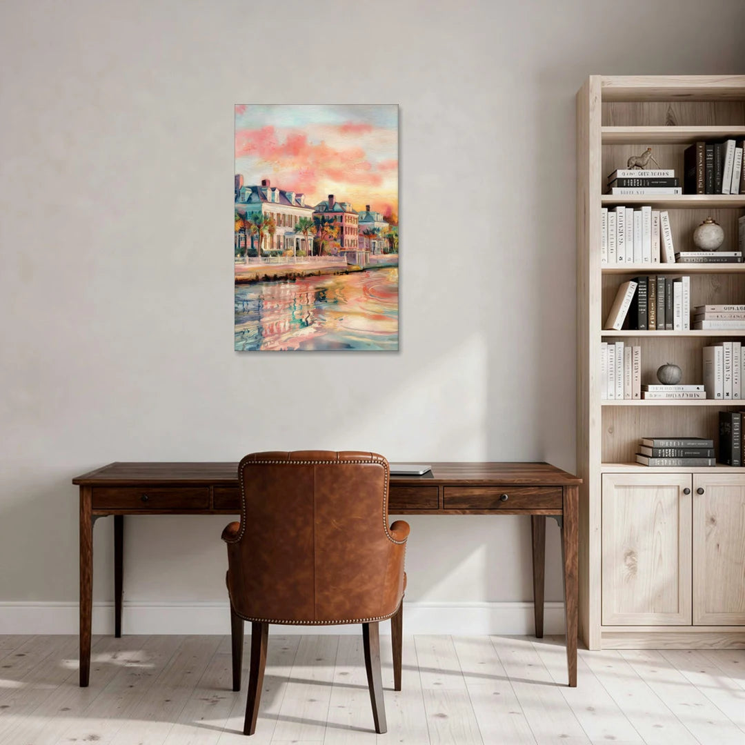 Charleston Battery District - Canvas Wall Art - Office - 24x36