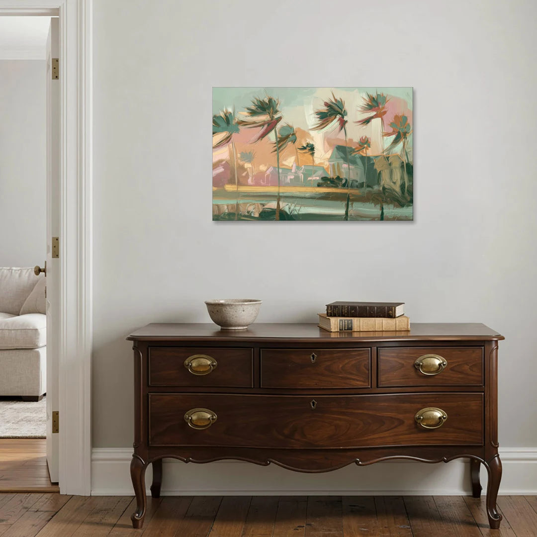 Charleston Palmetto Trees - Canvas Wall Art - Coffee Table - 36x24