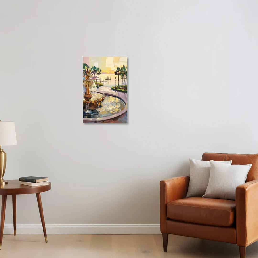 Charleston Waterfront Park - Canvas Wall Art - Sofa - 16x24