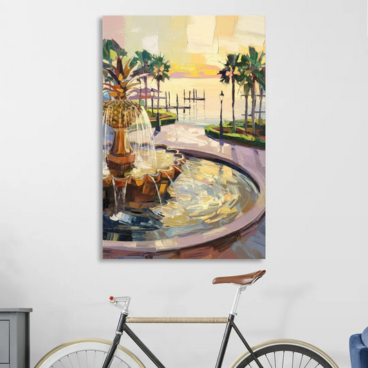 Charleston Waterfront Park Living Room - Canvas Wall Art