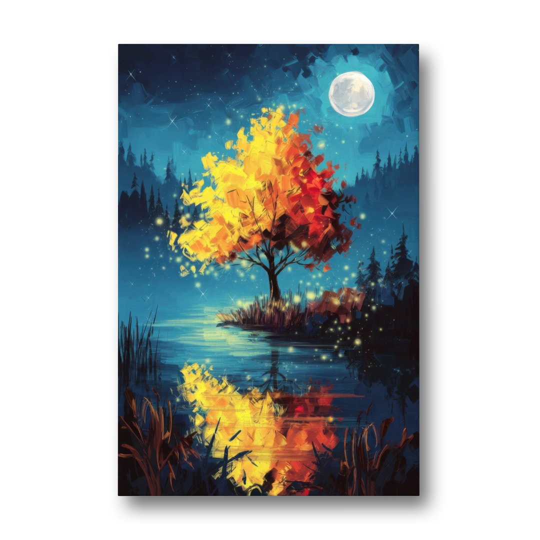 Charlotte Nighttime Glow - Canvas Wall Art - Front