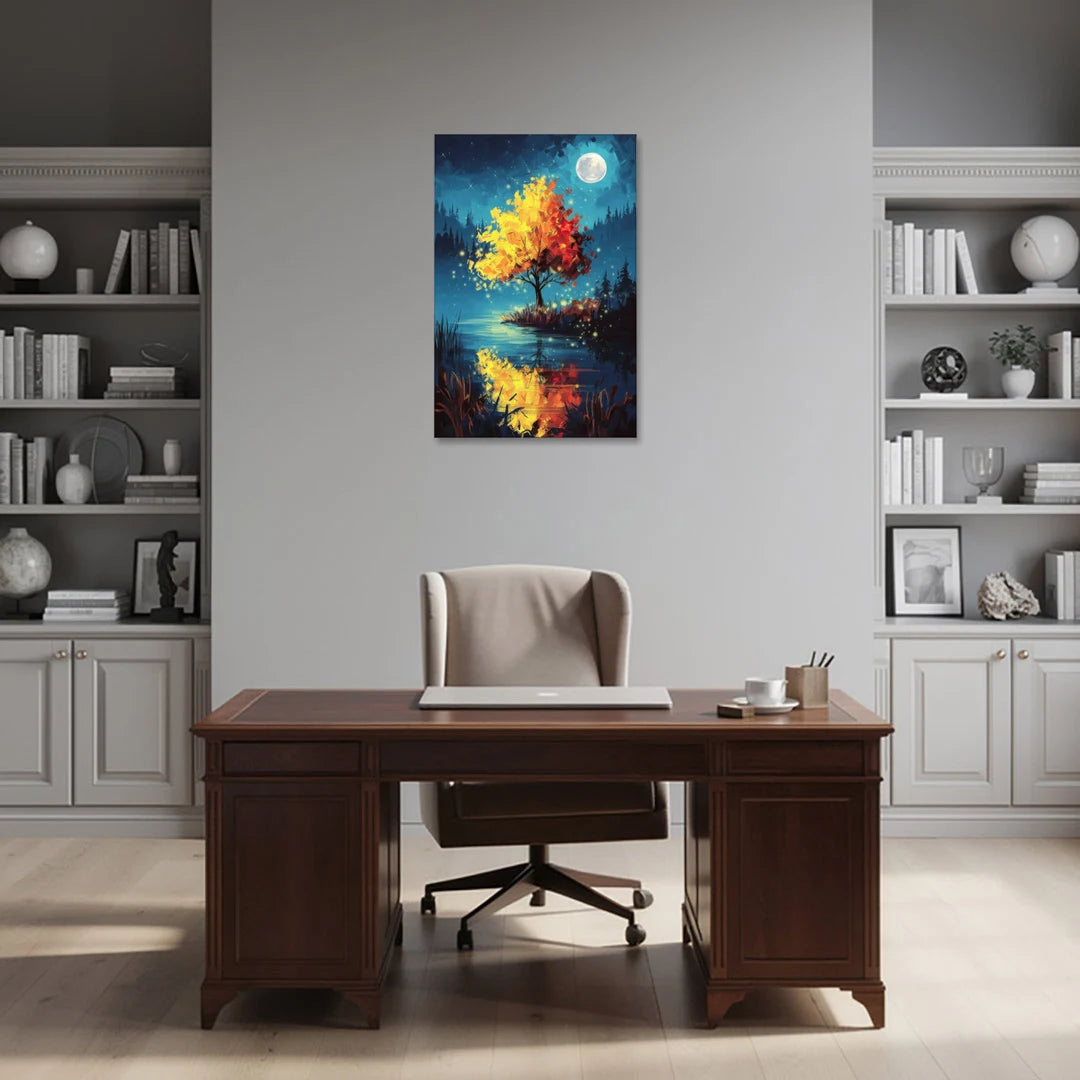 Charlotte Nighttime Glow - Canvas Wall Art - Office - 24x36