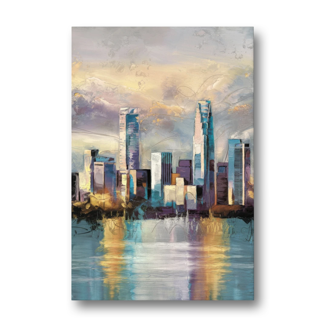Charlotte Uptown Skyline - Canvas Wall Art - Front