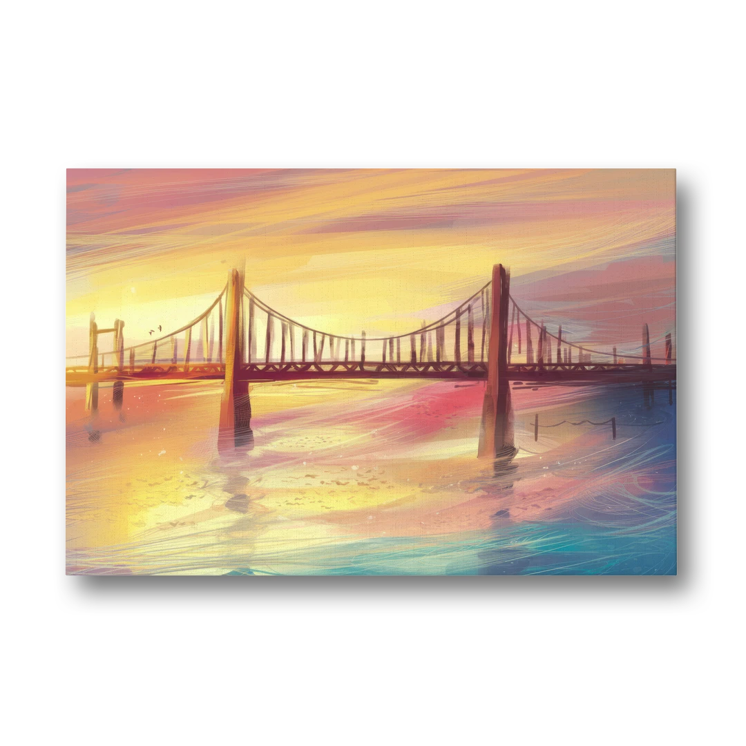 Chesapeake Bay Bridge Reflections - Canvas Wall Art - Front