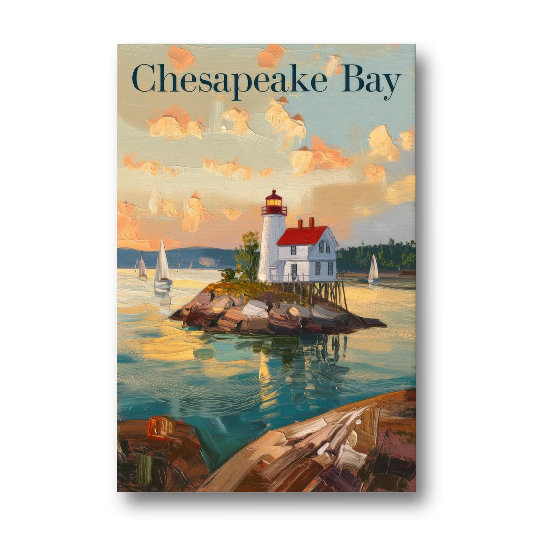 Chesapeake Bay Nautical Charm - Canvas Wall Art - Front