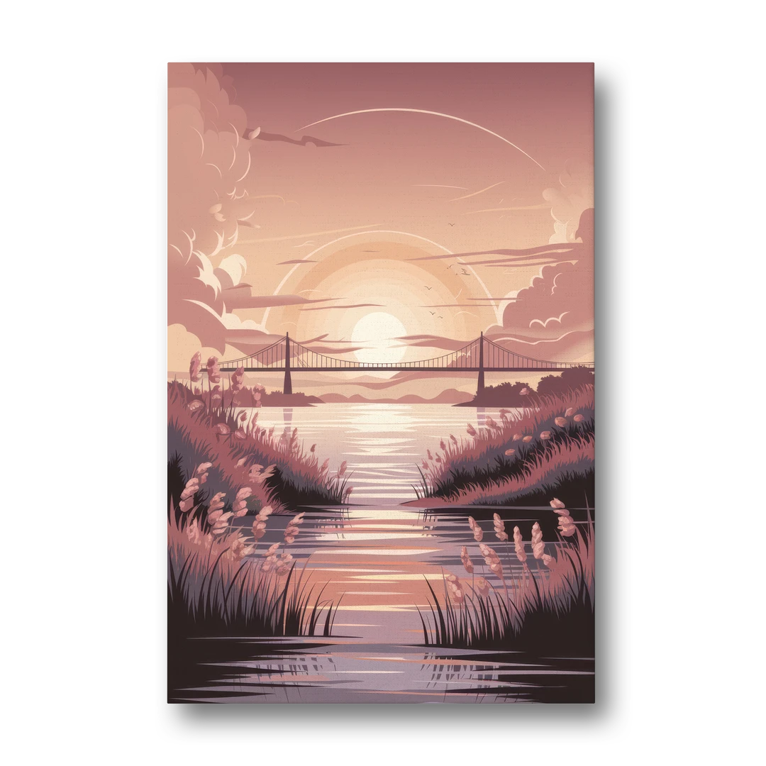 Chesapeake Bay Sunset Glow - Canvas Wall Art - Front