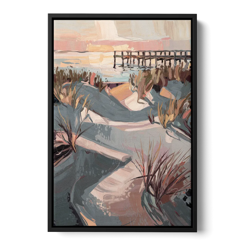 Chesapeake Bay Tranquility Front - Black Canvas Wall Art