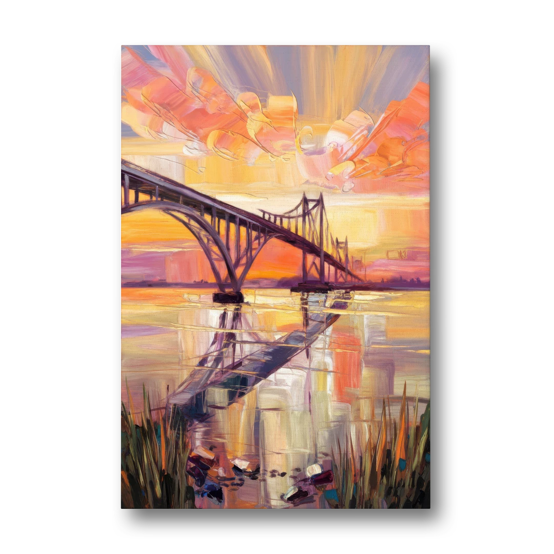 Chesapeake Bridge Panorama - Canvas Wall Art - Front