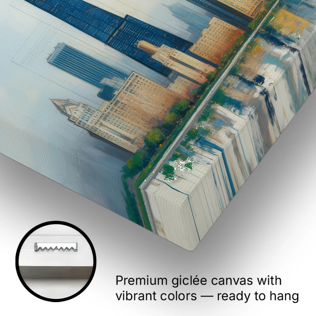 Chicago Architectural Blueprint Series - Canvas Wall Art - Gallery Wrap Corner