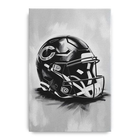 Chicago Bears Vintage Helmet Design - Canvas Wall Art