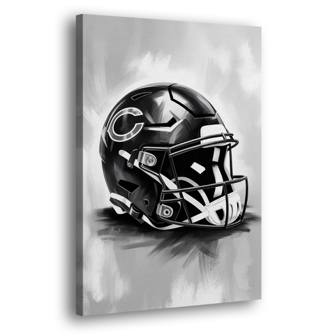 Chicago Bears Vintage Helmet Design - Canvas Wall Art