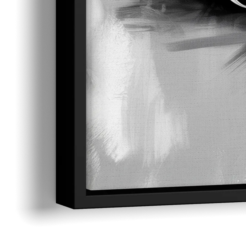 Chicago Bears Vintage Helmet Design - Close-Up Black Frame Canvas