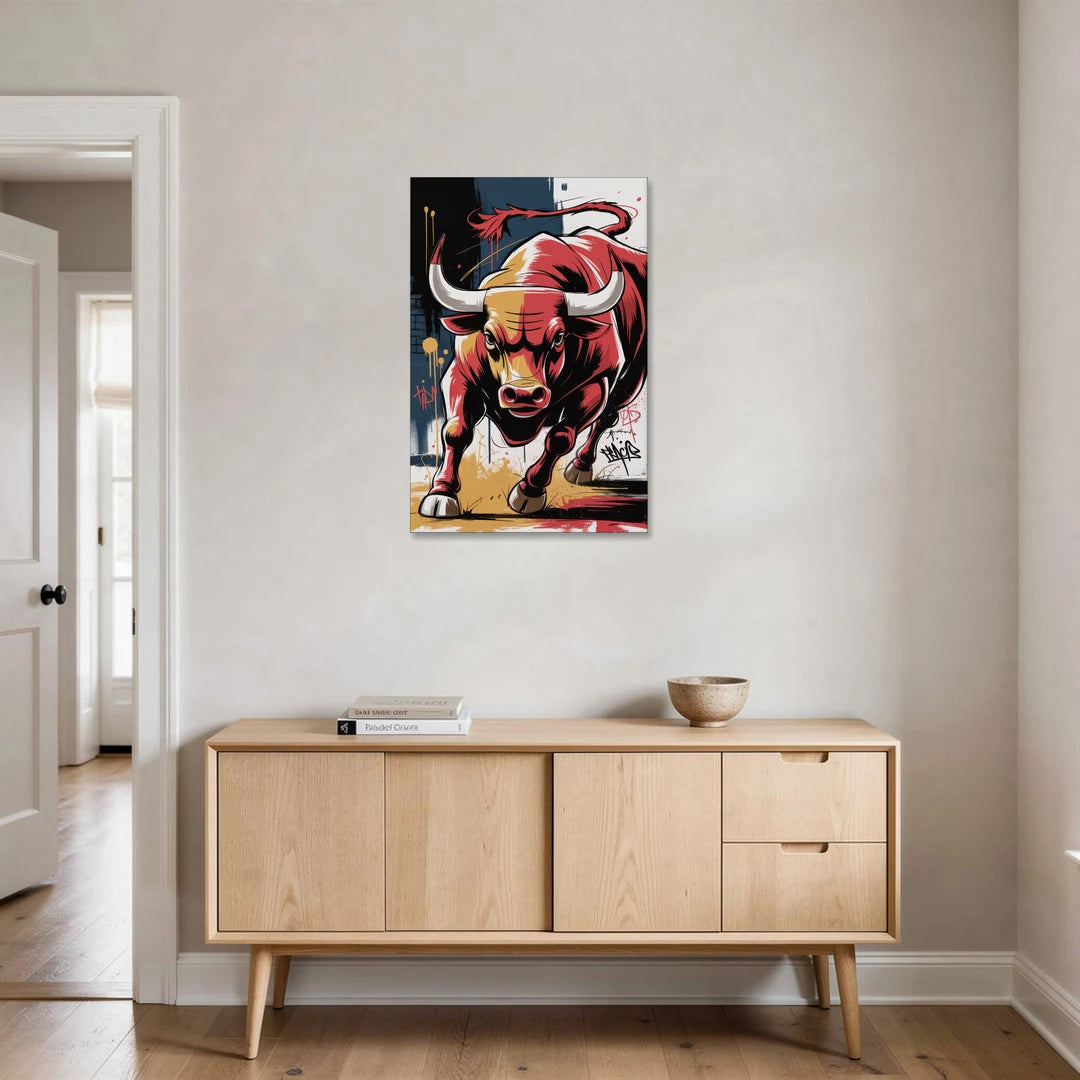 Chicago Bulls Street Graffiti Edition - Canvas Wall Art - Coffee Table - 24x36