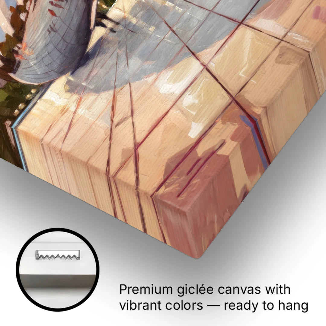 Chicago Cloud Gate Reflection - Canvas Wall Art - Gallery Wrap Corner