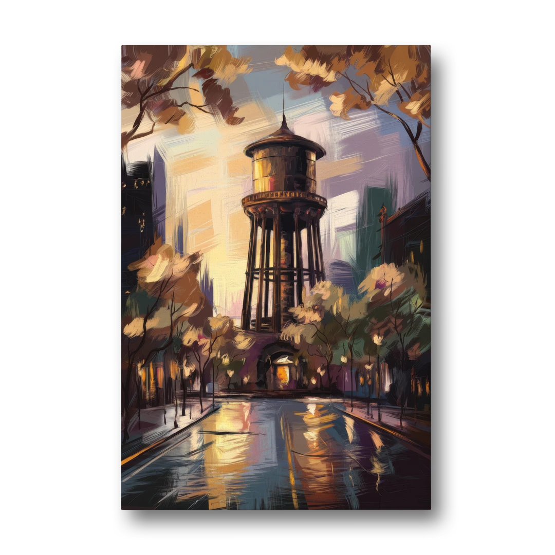Chicago Historic Water Tower - Canvas Wall Art - Front