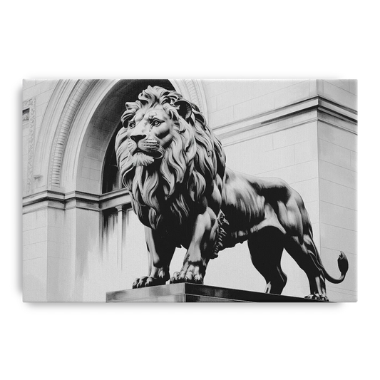 Chicago Lions at the Art Institute - Canvas Wall Art