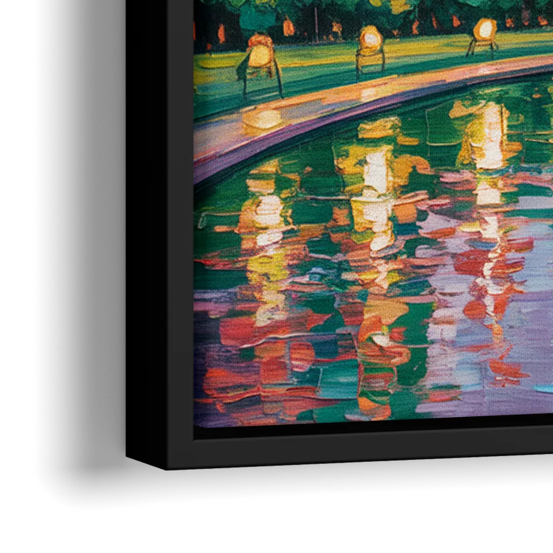 Chicago Minimal Line Art Skyline - Close-Up Black Frame Canvas