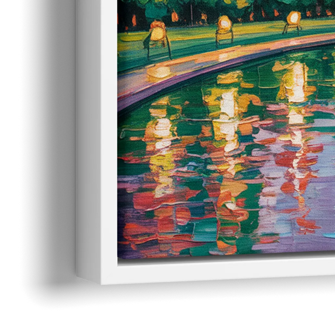 Chicago Minimal Line Art Skyline - Close-Up White Frame Canvas