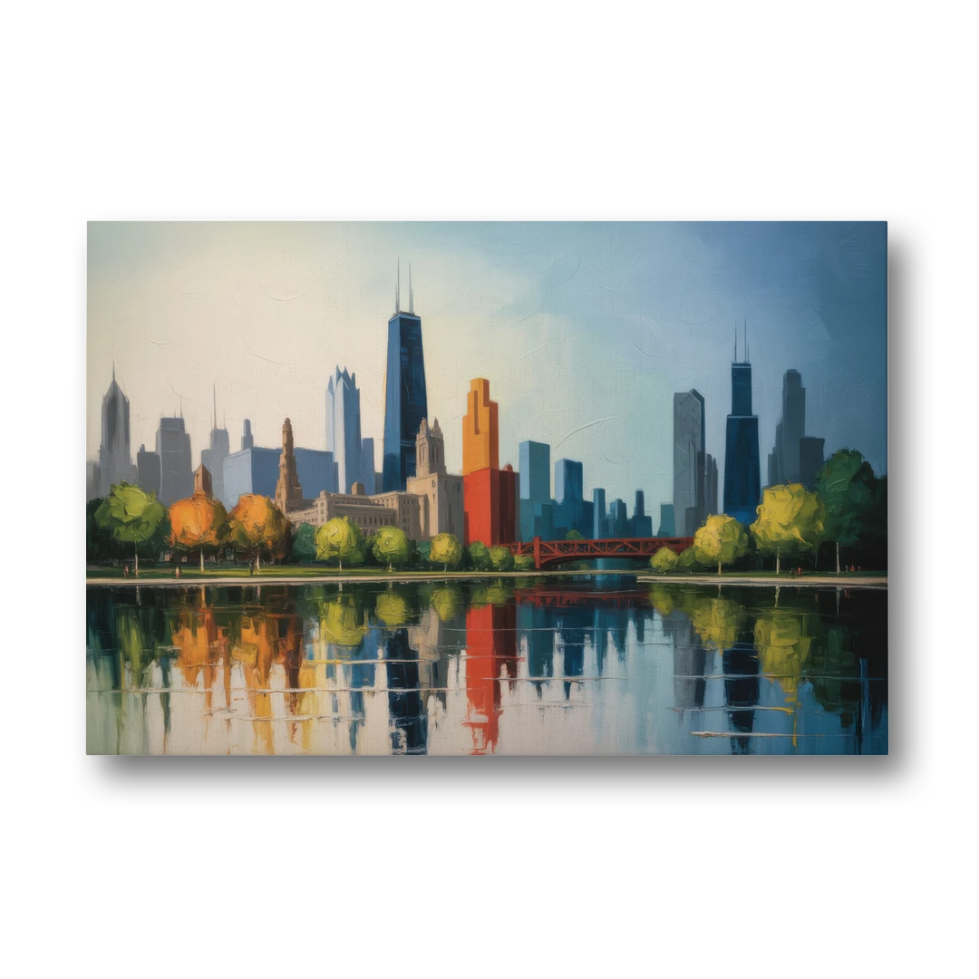 Chicago Museum Campus Skyline - Canvas Wall Art - Front
