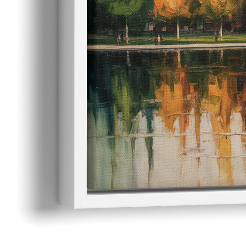 Chicago Museum Campus Skyline - Close-Up White Frame Canvas