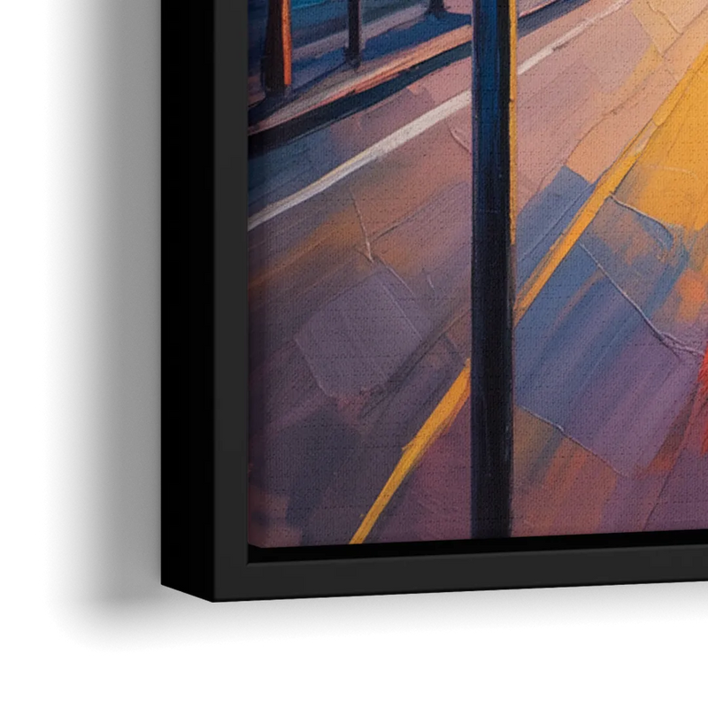 Chicago Route 66 Begins Here - Close-Up Black Frame Canvas