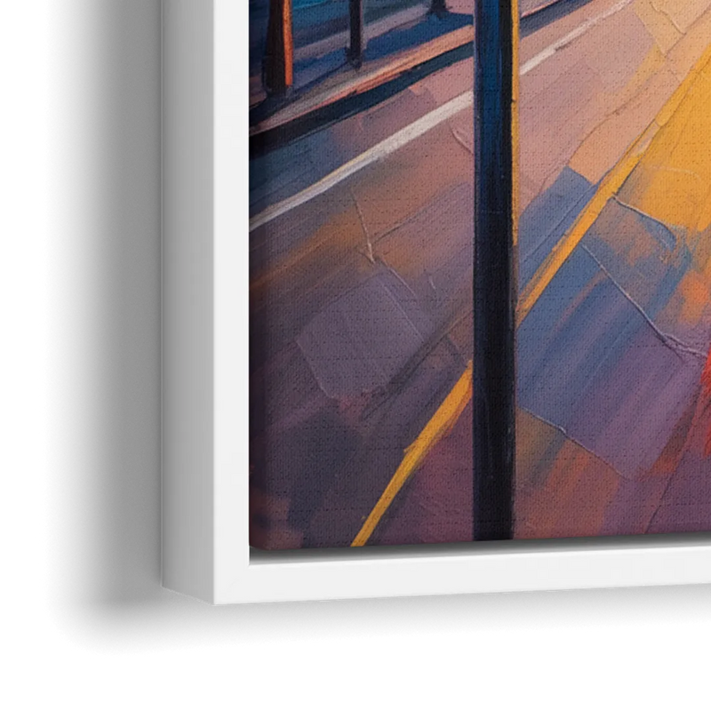 Chicago Route 66 Begins Here - Close-Up White Frame Canvas