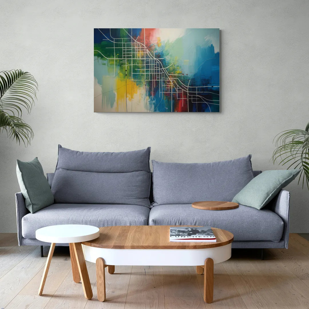 Chicago Street Names Typography - Canvas Wall Art Living Room