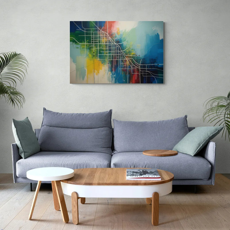 Chicago Street Names Typography - Canvas Wall Art Living Room
