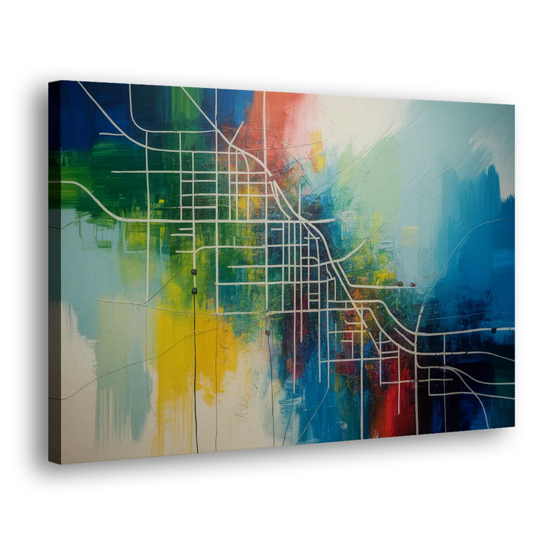 Chicago Street Names Typography - Canvas Print Art Sides