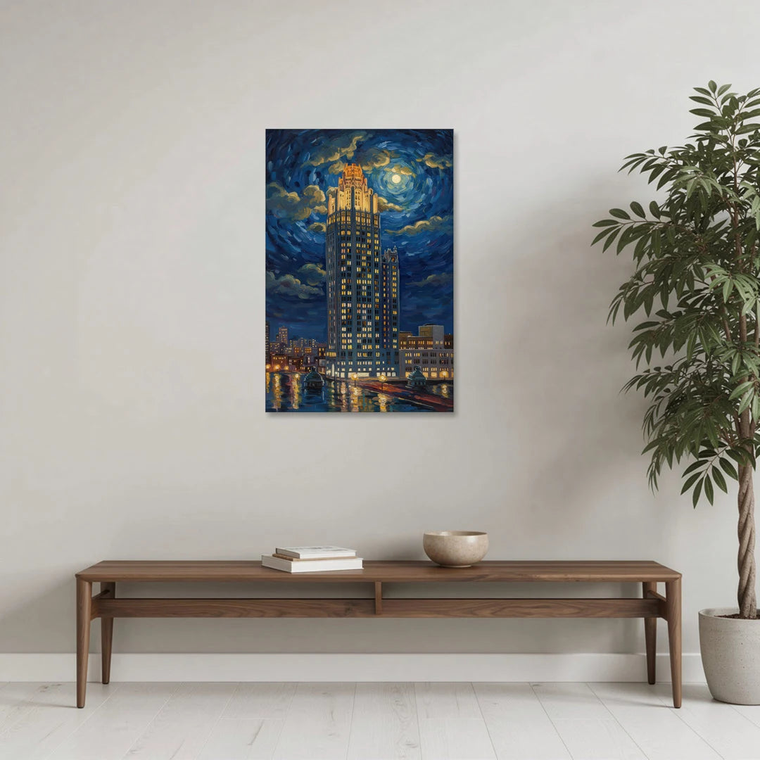 Chicago Tribune Tower Gothic Majesty - Canvas Wall Art - Coffee Table - 24x36