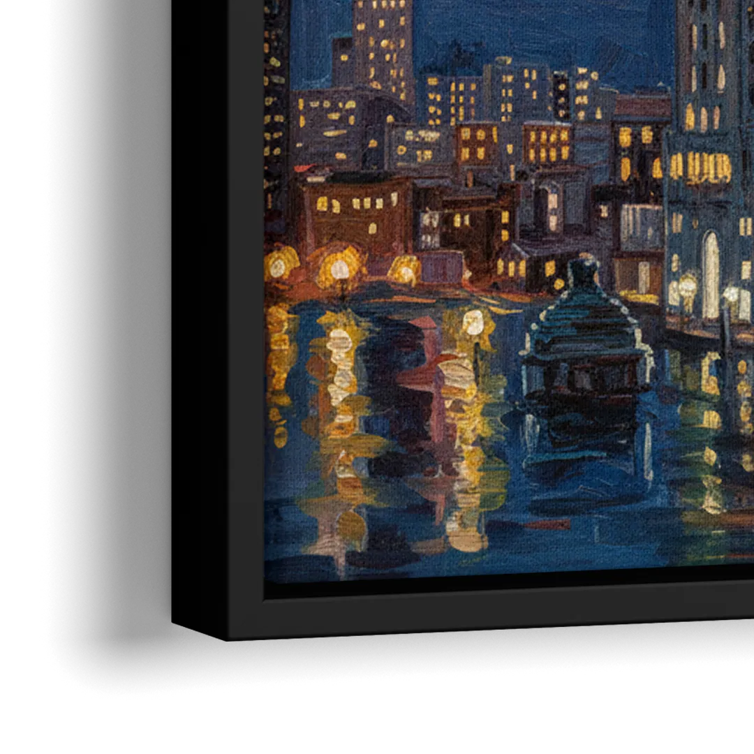 Chicago Tribune Tower Gothic Majesty - Close-Up Black Frame Canvas