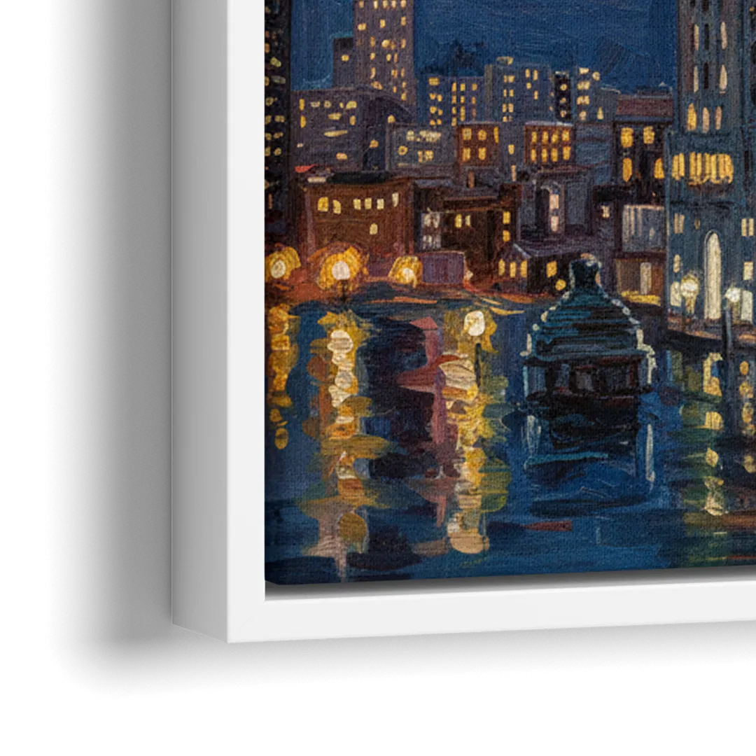 Chicago Tribune Tower Gothic Majesty - Close-Up White Frame Canvas