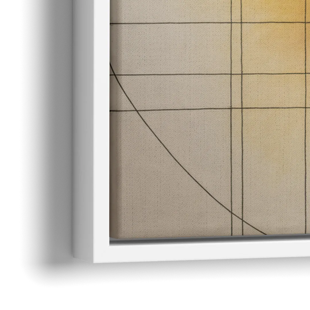 Chicago Vintage Transit Map - Close-Up White Frame Canvas