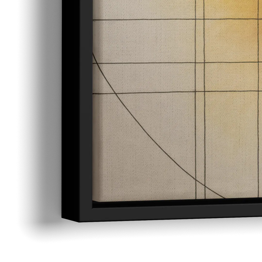 Chicago Vintage Transit Map - Close-Up Black Frame Canvas