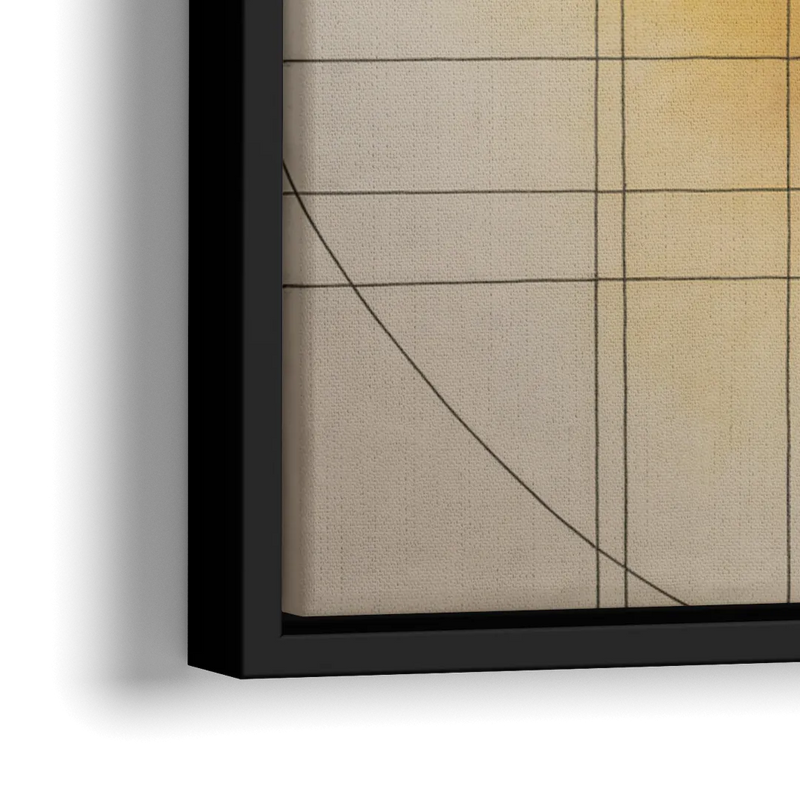 Chicago Vintage Transit Map - Close-Up Black Frame Canvas