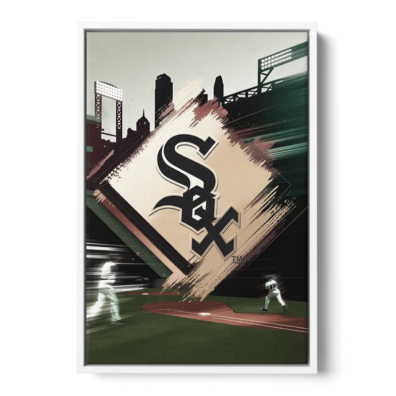 Chicago White Sox Legacy Front - White Canvas Wall Art