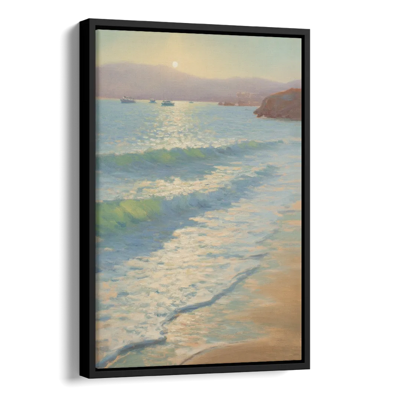 Chileno Bay Waters Side - Black Canvas Wall Art
