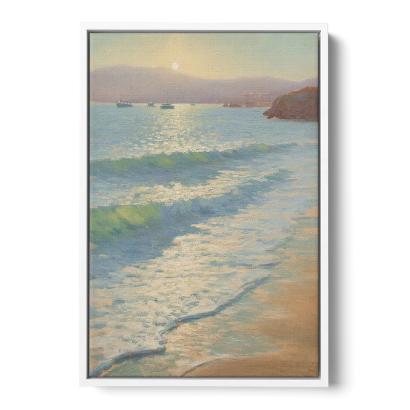Chileno Bay Waters Front - White Canvas Wall Art