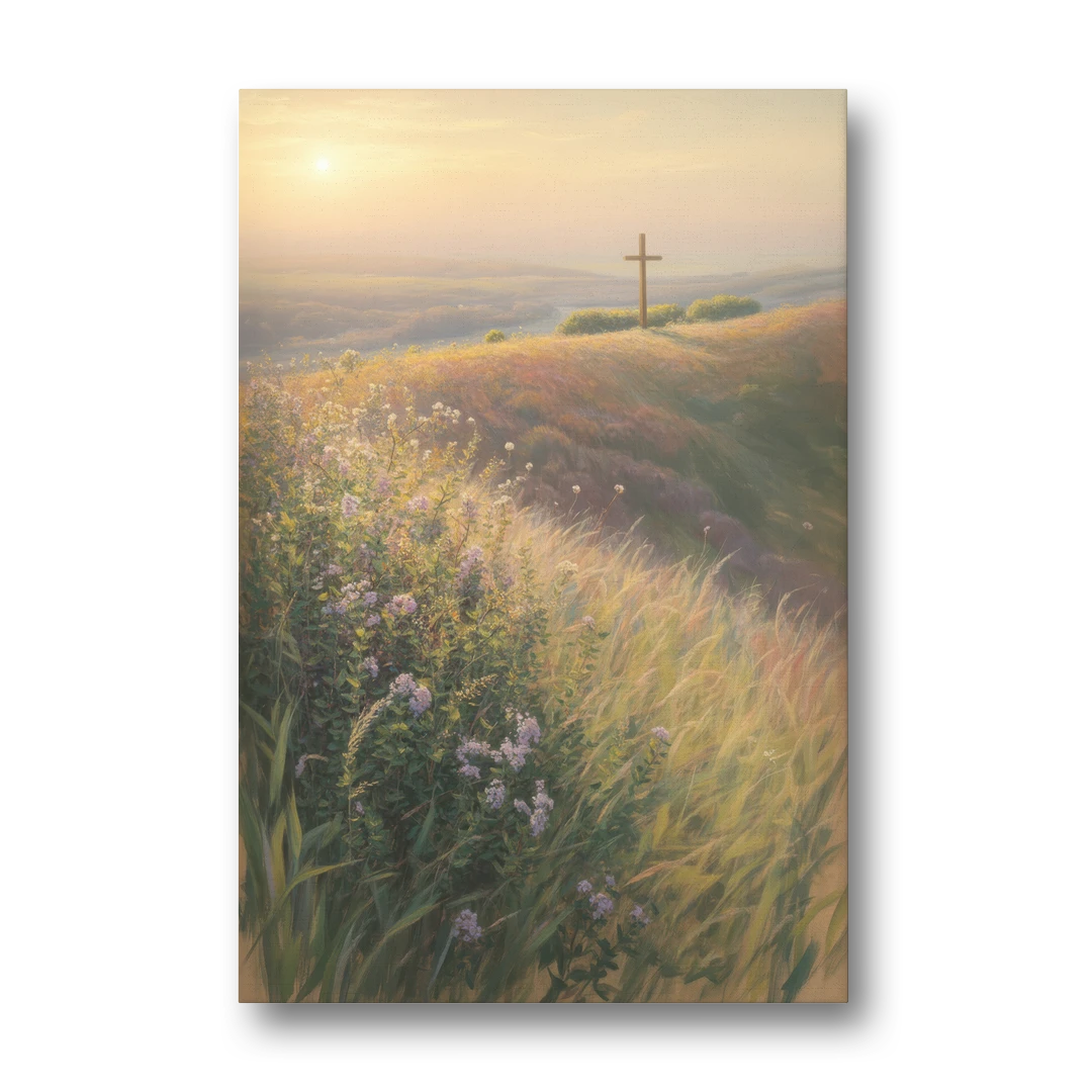Christian Cross Landscape - Canvas Wall Art - Front