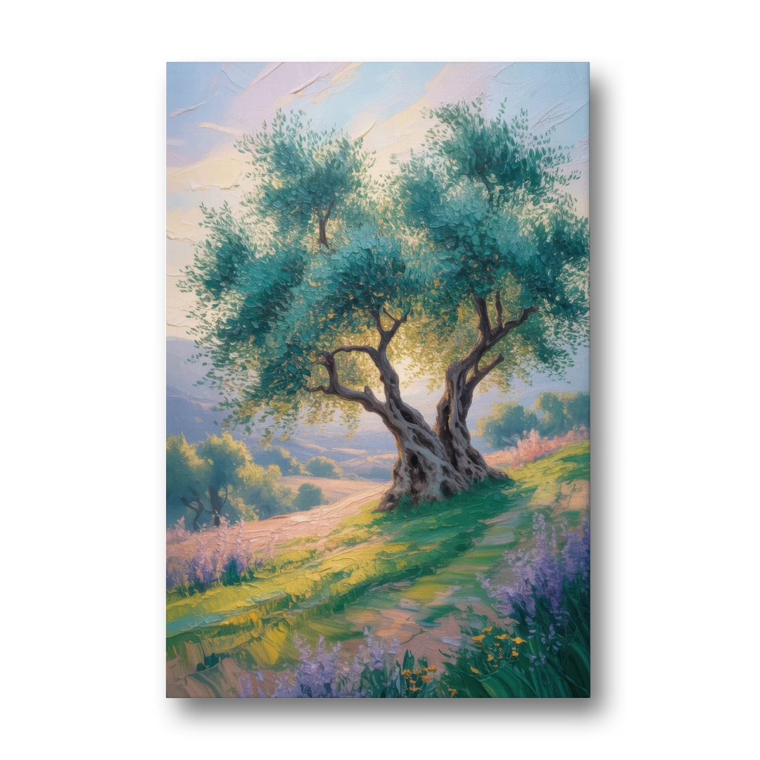 Christian Olive Tree Harmony - Canvas Wall Art - Front