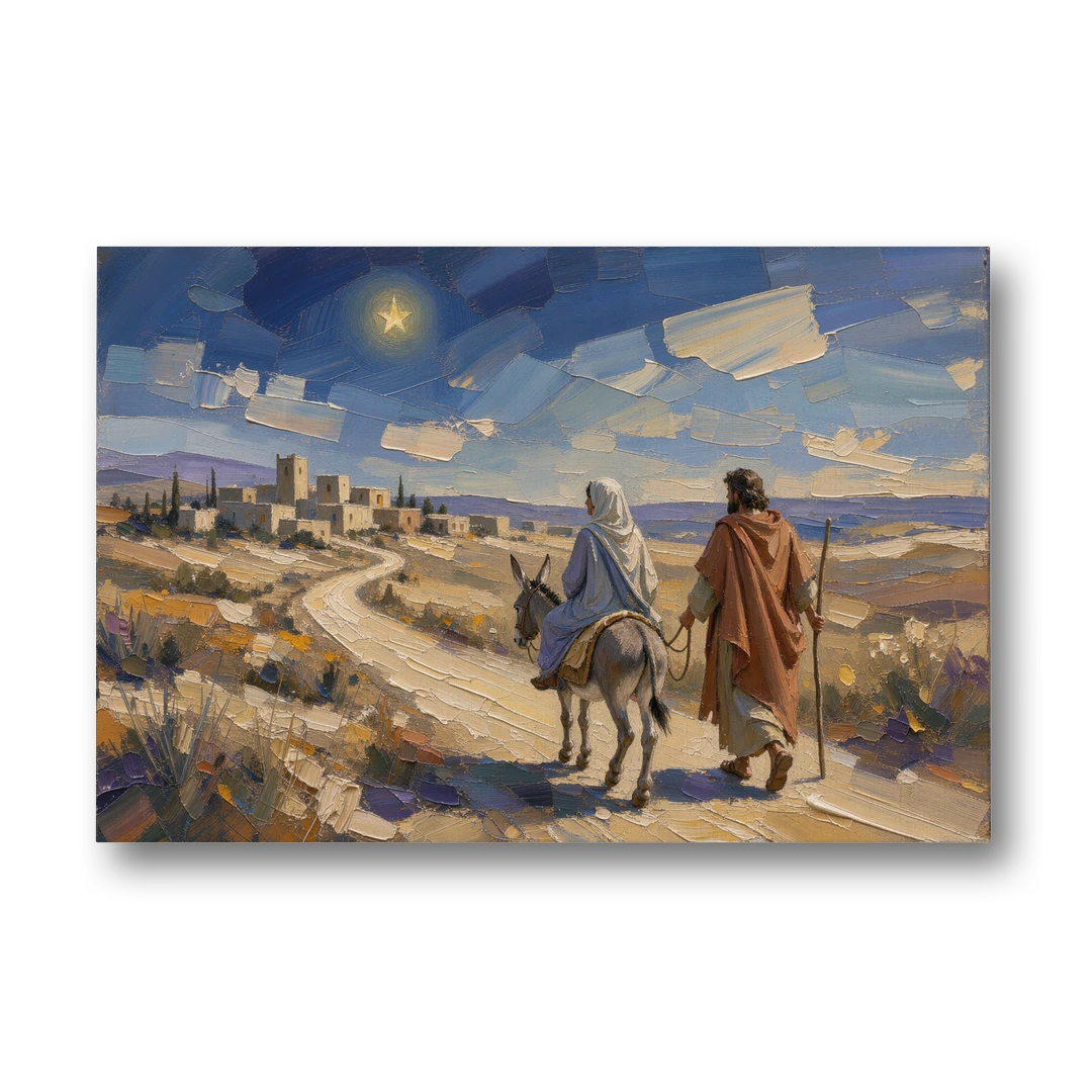 Christmas Road to Bethlehem for the Church - Canvas Wall Art - Front