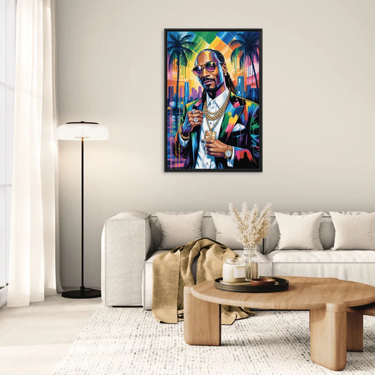 Chronic Wave - Living Room Black Frame Canvas