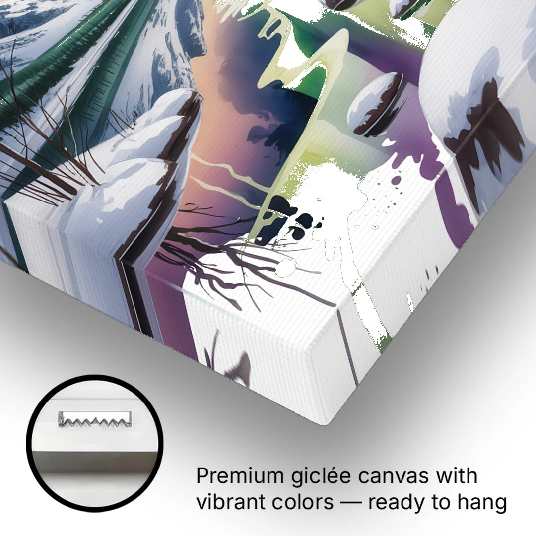 Churchill Northern Lights - Canvas Wall Art - Gallery Wrap Corner