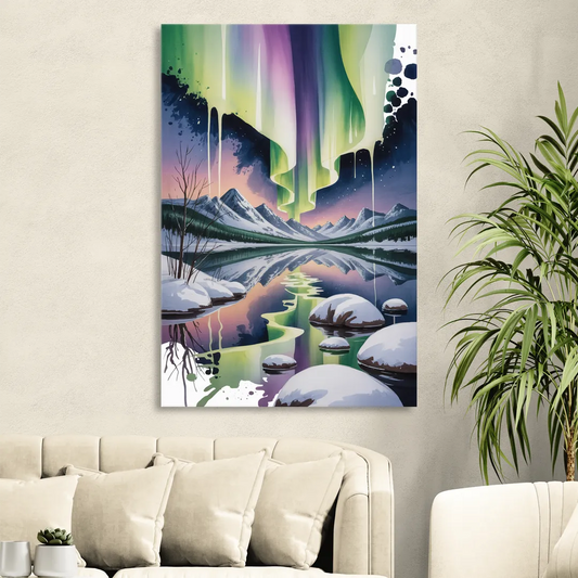 Churchill Northern Lights Living Room - Canvas Wall Art