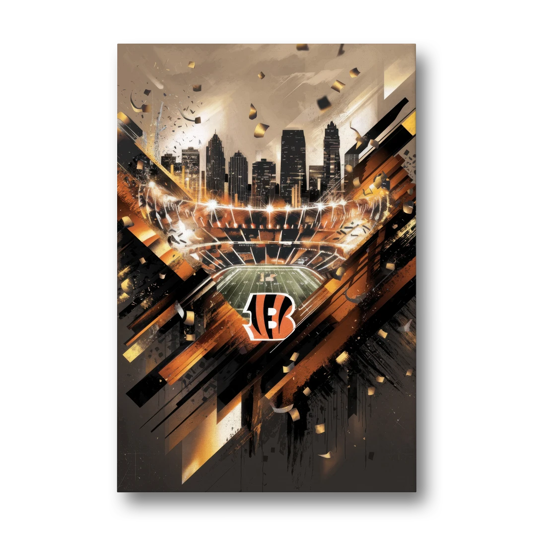 Cincinnati Bengals AFC Championship Celebration - Canvas Wall Art - Front