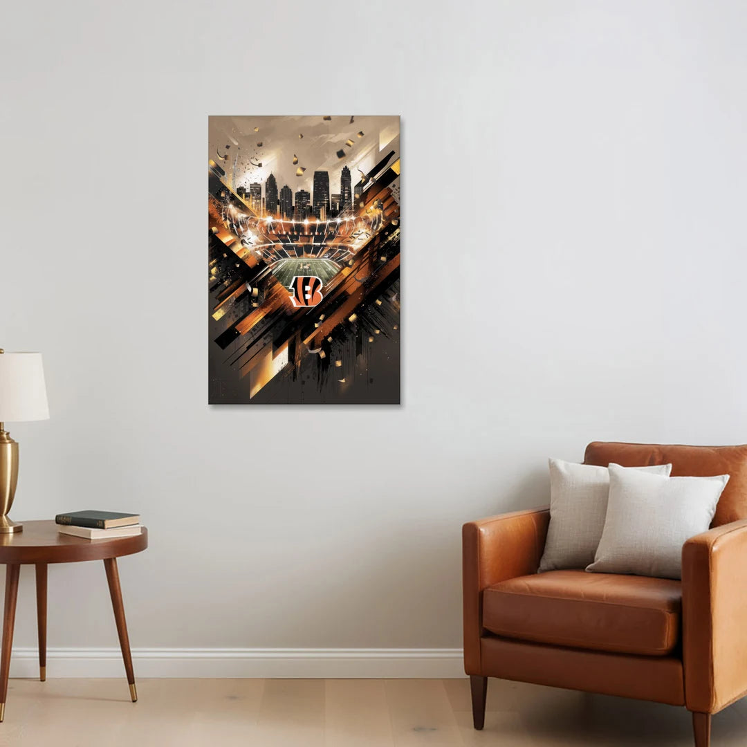 Cincinnati Bengals AFC Championship Celebration - Canvas Wall Art - Sofa - 24x36